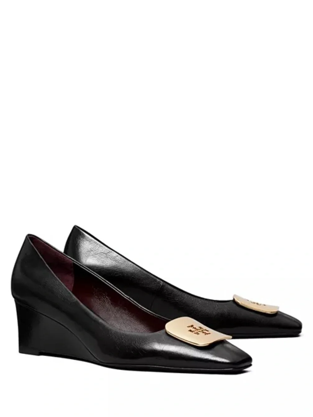 Tory Burch Georgia Wedge Pumps - Black